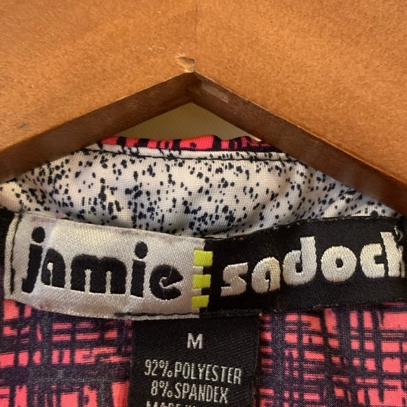 Jamie Sadock size medium women’s sleeveless golf shirt.‎ Black & Pink - Picture 3 of 4